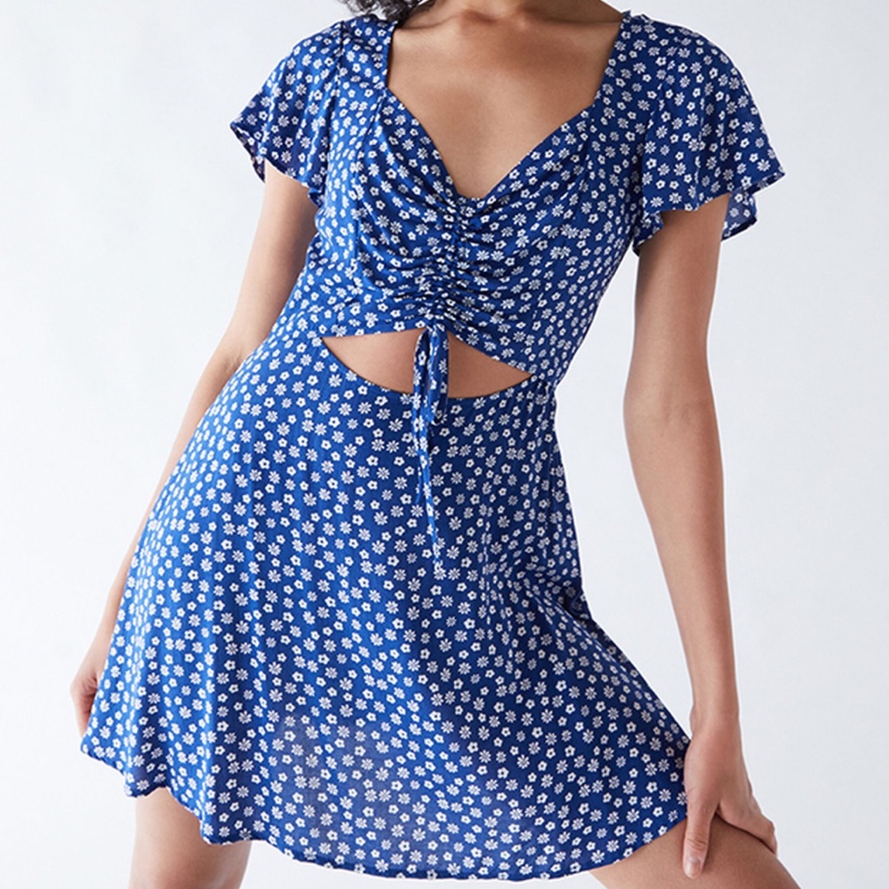 PACSUN LA Hearts Cutout Cinched Swing Dress